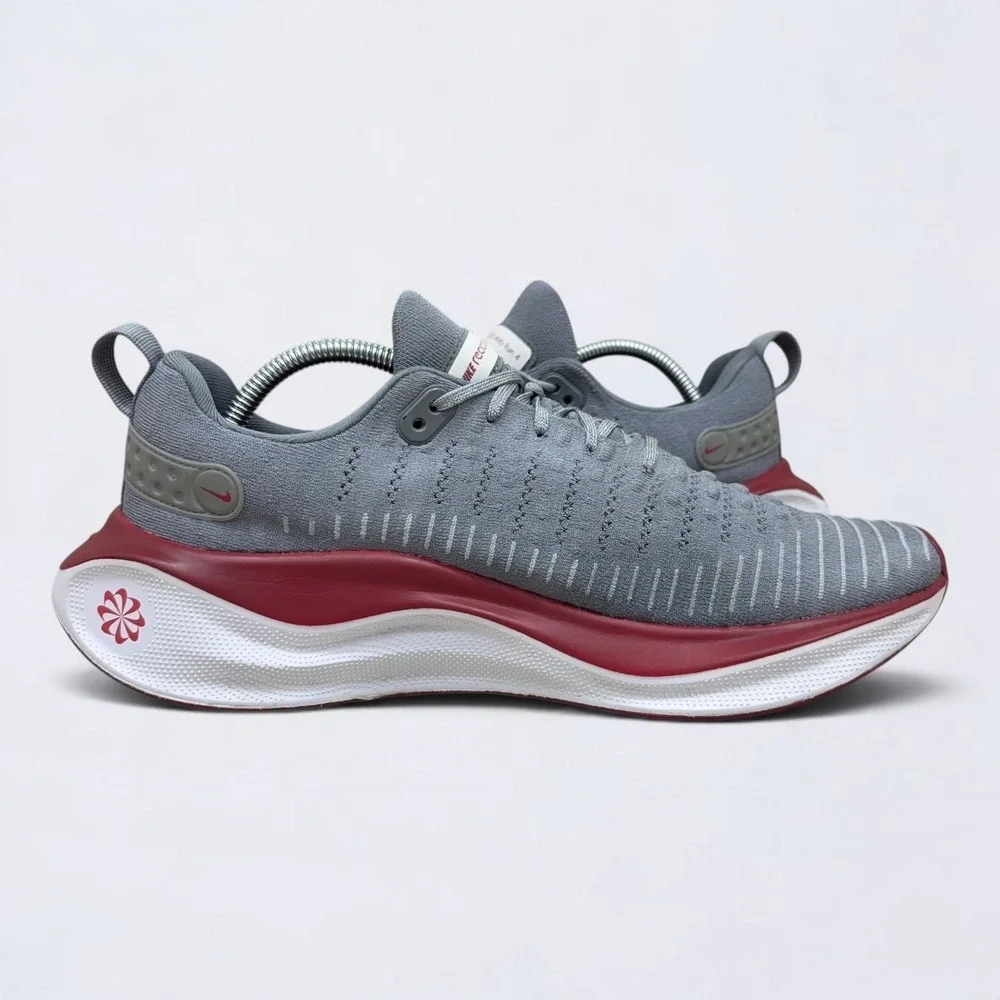 Nike ReactX Infinity Run 4 Mens 11.5 Running Shoes Cool Grey University Red